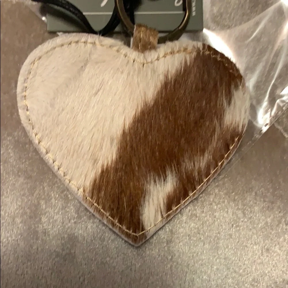 Myra heart shaped hairon keychain, mixed colors